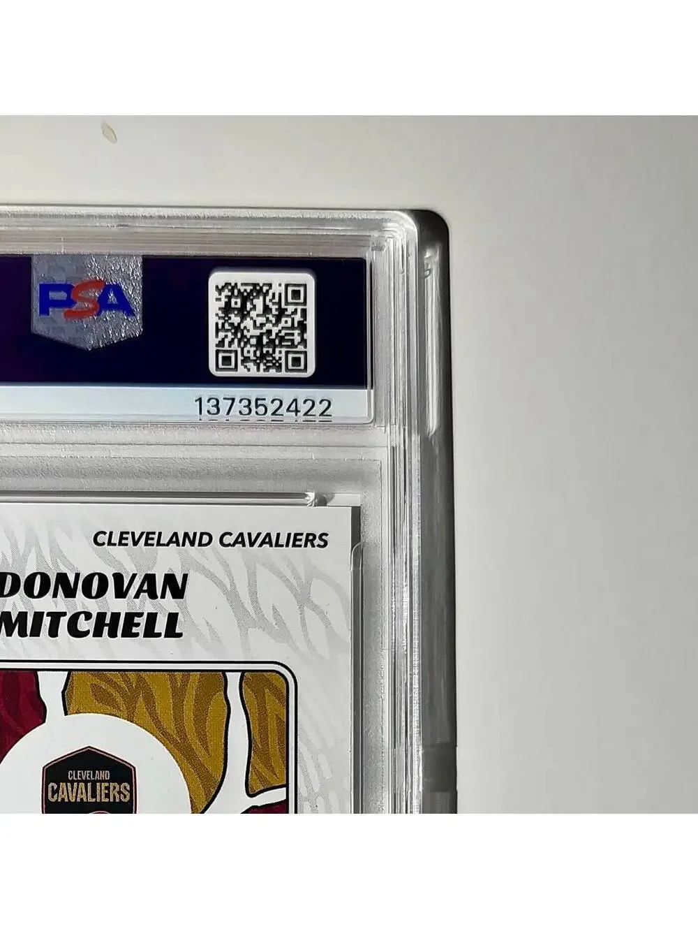 Donovan Mitchell 2024-25 Panini NBA #27 Sticker 9/100 Red Foil PSA 8 NM-MT